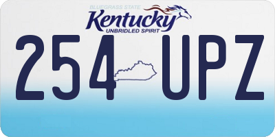 KY license plate 254UPZ