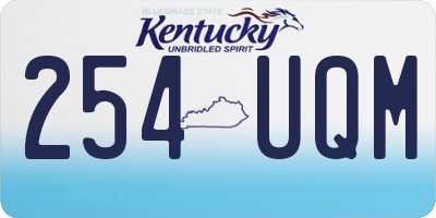 KY license plate 254UQM