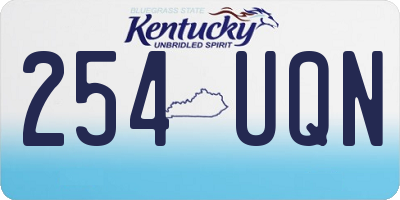 KY license plate 254UQN