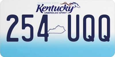 KY license plate 254UQQ
