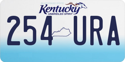 KY license plate 254URA