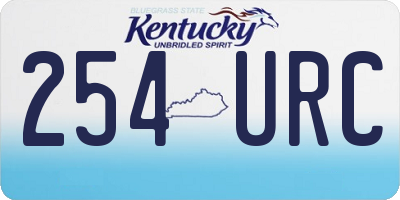 KY license plate 254URC