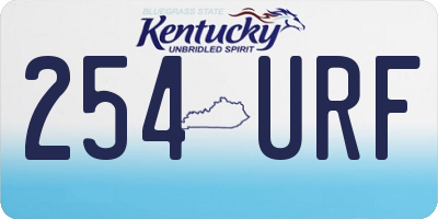 KY license plate 254URF