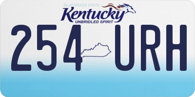 KY license plate 254URH