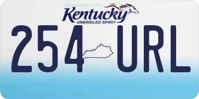 KY license plate 254URL