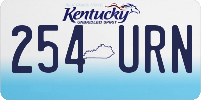 KY license plate 254URN