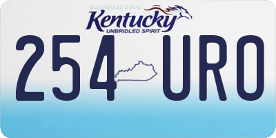 KY license plate 254URO