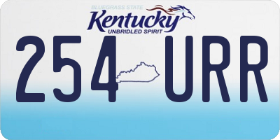 KY license plate 254URR