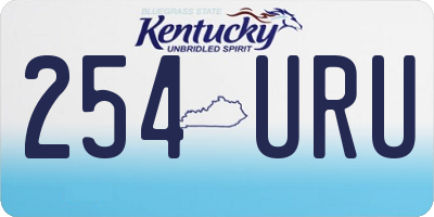 KY license plate 254URU