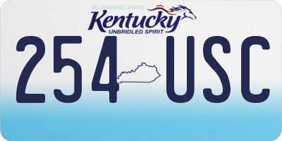 KY license plate 254USC