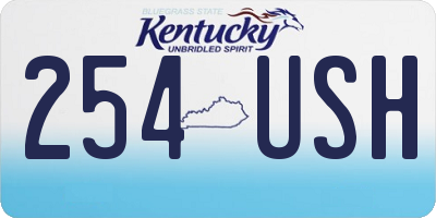KY license plate 254USH