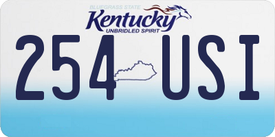 KY license plate 254USI
