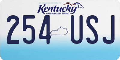 KY license plate 254USJ