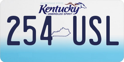 KY license plate 254USL