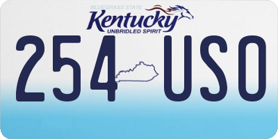 KY license plate 254USO