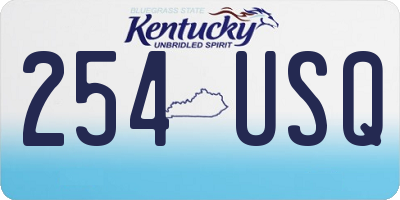 KY license plate 254USQ