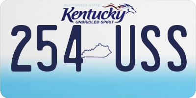 KY license plate 254USS