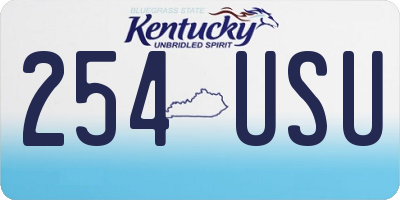 KY license plate 254USU