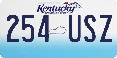 KY license plate 254USZ