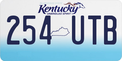 KY license plate 254UTB