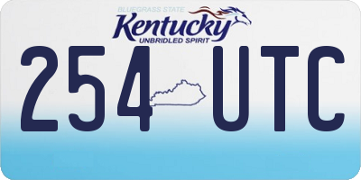 KY license plate 254UTC