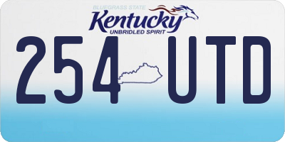 KY license plate 254UTD