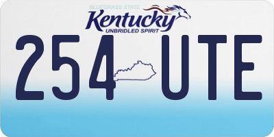 KY license plate 254UTE