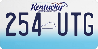 KY license plate 254UTG