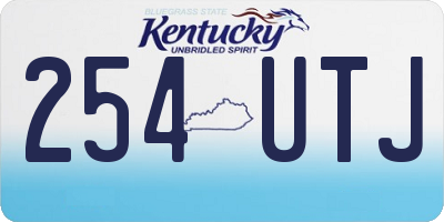KY license plate 254UTJ