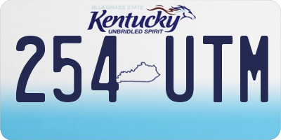 KY license plate 254UTM