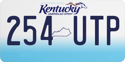KY license plate 254UTP