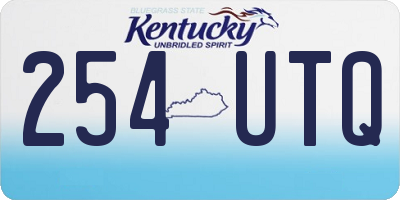 KY license plate 254UTQ