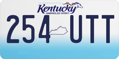 KY license plate 254UTT