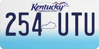 KY license plate 254UTU