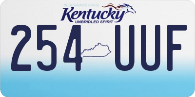 KY license plate 254UUF