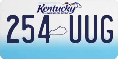 KY license plate 254UUG
