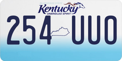 KY license plate 254UUO