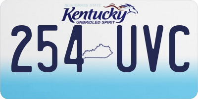 KY license plate 254UVC