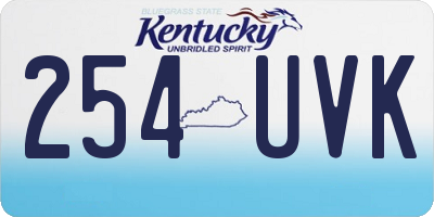 KY license plate 254UVK