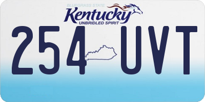 KY license plate 254UVT