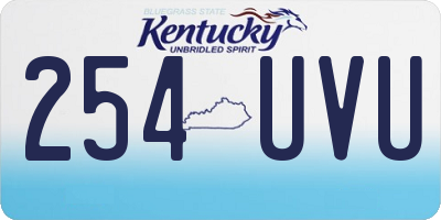 KY license plate 254UVU