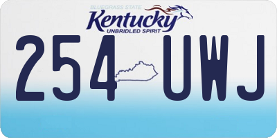 KY license plate 254UWJ