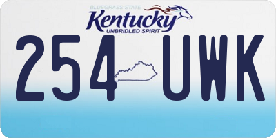 KY license plate 254UWK