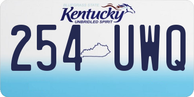 KY license plate 254UWQ