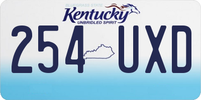 KY license plate 254UXD