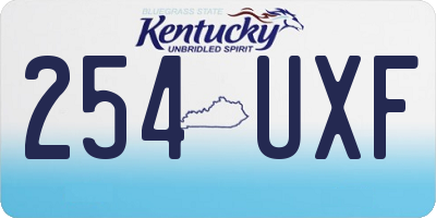 KY license plate 254UXF