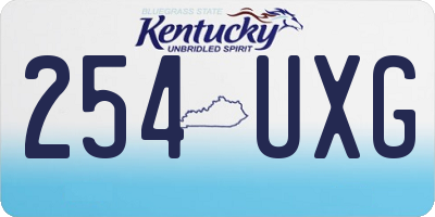 KY license plate 254UXG