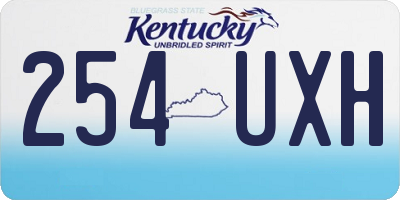 KY license plate 254UXH