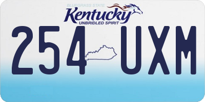 KY license plate 254UXM