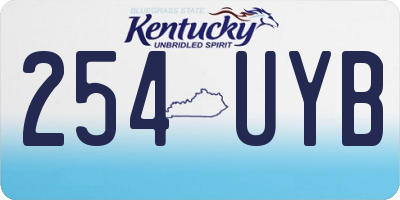 KY license plate 254UYB